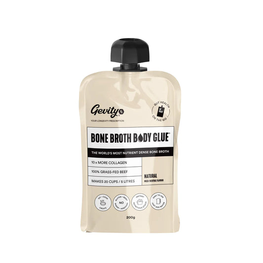 Bone Broth Body Glue NATURAL - Easy To Drink! 200gm Pouch