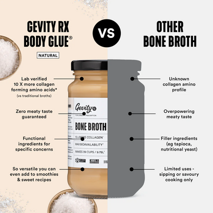 Bone Broth Body Glue NATURAL - Easy To Drink! 200gm Pouch