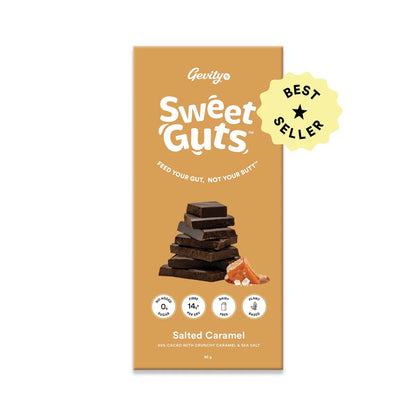 Sweet Guts Salted Caramel Chocolate by Gevity 90gm