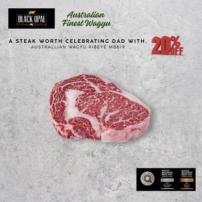 Ribeye Steak - Black Opal Wagyu MB 8/9 (20% off)