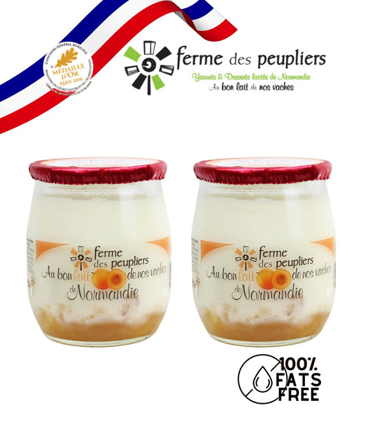Peupliers French Artisan Apricot Yoghurt – 0% Fat (125g)