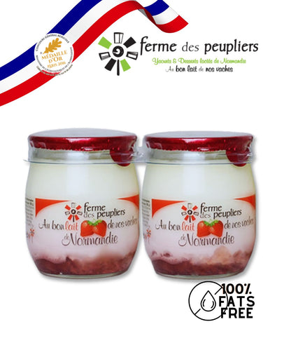 Peupliers Strawberry Yoghurt  – 0% Fat, French Artisan Dairy