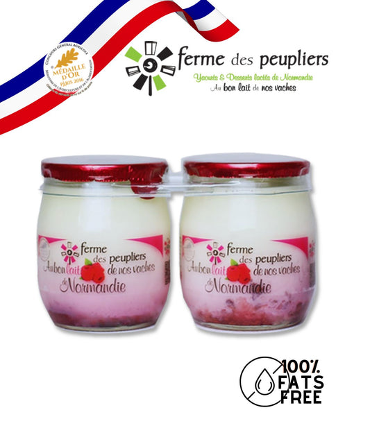 Peupliers Raspberry Yoghurt  – 0% Fat, French Artisan Dairy