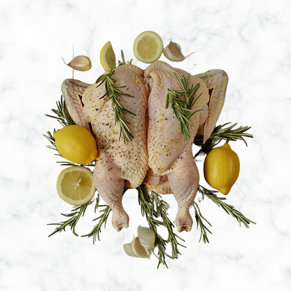 **FROZEN FROM FRESH** Marinated Butterflied Whole Chicken 1.1kg +/- (Certified Organic)