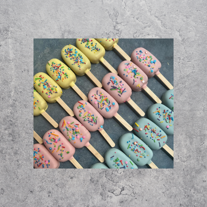 Cakesicles with Sprinkles by Miss Muffet Cakes