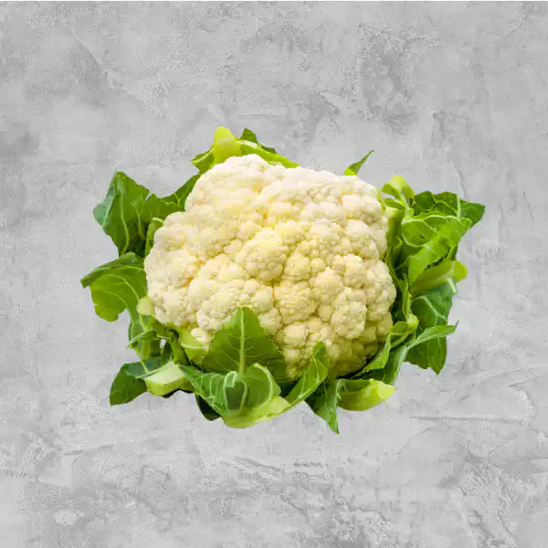 Fresh Australian cauliflower on a light background.