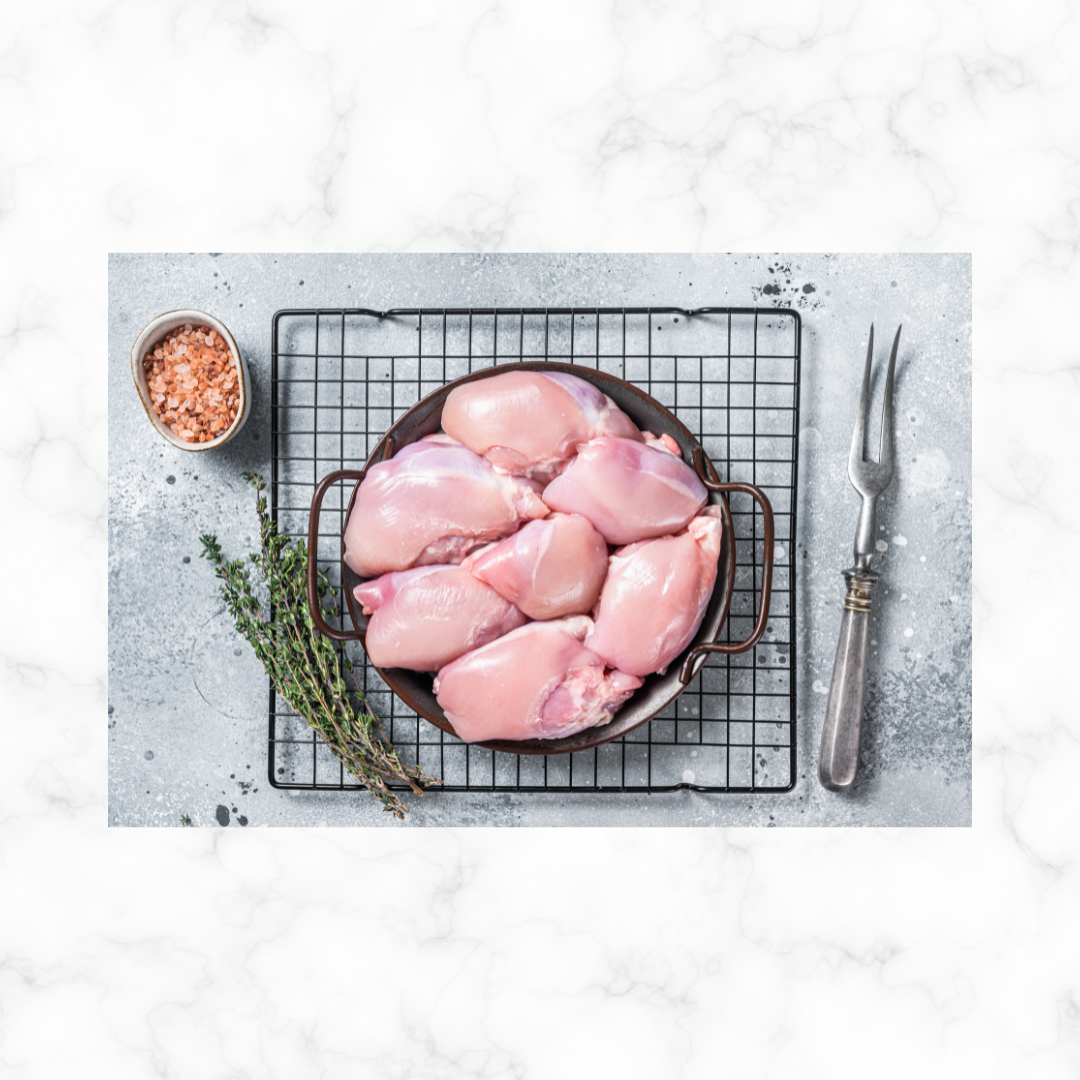 **FROZEN FROM FRESH** Boneless Chicken Legs (Skin On) 500g+/-