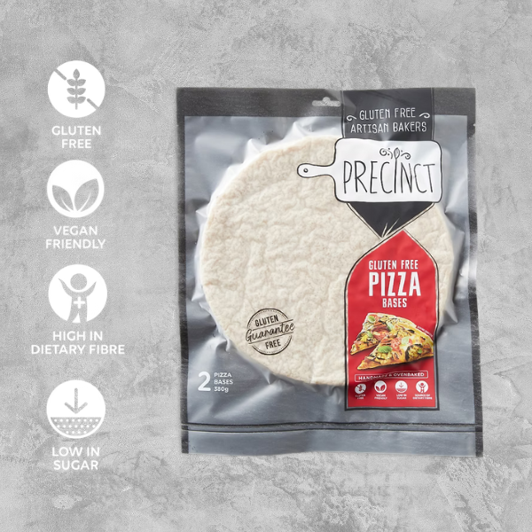 Gluten Free Pizza Base (Pkt of 2) 380g - GF Precinct, Australia (FROZEN)