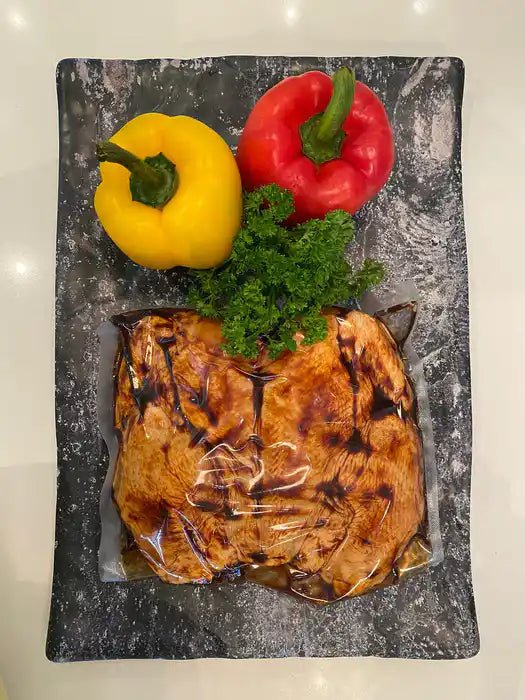 Hoisin marinade option for butterflied whole chicken.