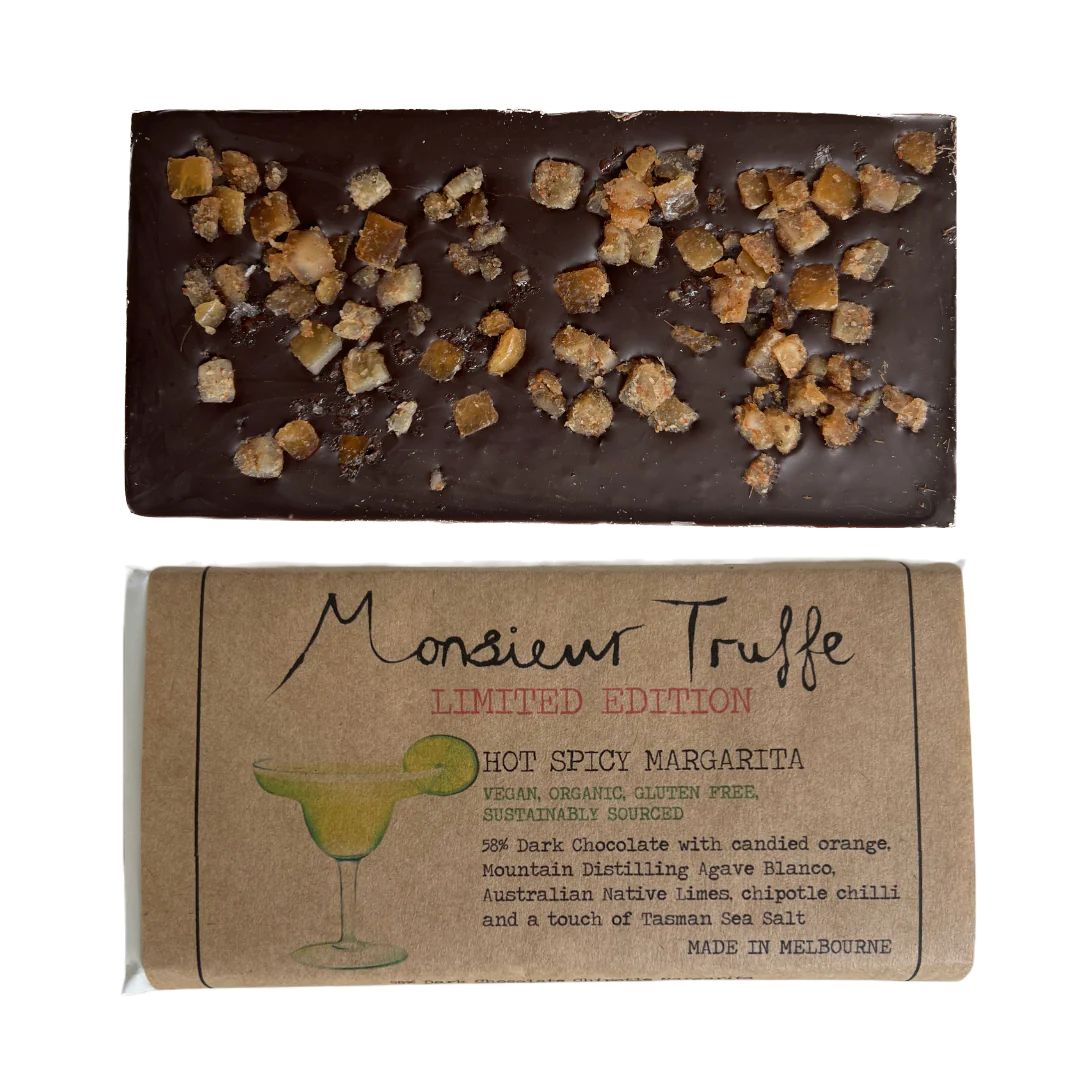 Monsieur Truffe Chocolate - 58% Dark Chocolate Hot Spicy Margarita 95g (Limited Edition)