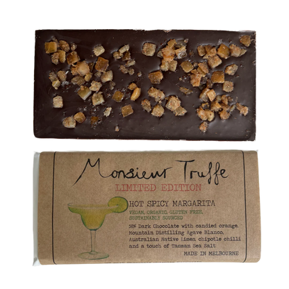 Monsieur Truffe Chocolate - 58% Dark Chocolate Hot Spicy Margarita 95g (Limited Edition)