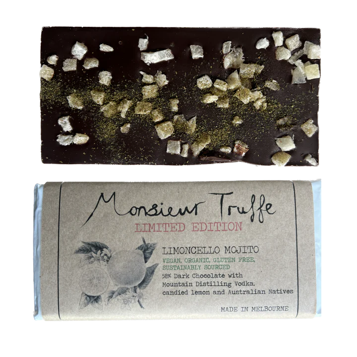 Monsieur Truffe Chocolate - Dark 58% Limoncello Mojito 95g (Limited Edition)