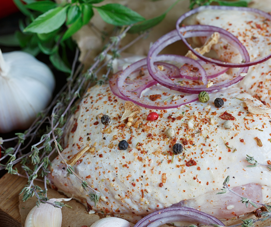 **FROZEN FROM FRESH** Marinated Boneless Chicken Legs (Skin On) 500g+/-