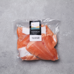 **FROZEN FROM FRESH**  NZ King Salmon Offcuts (500g+/-)