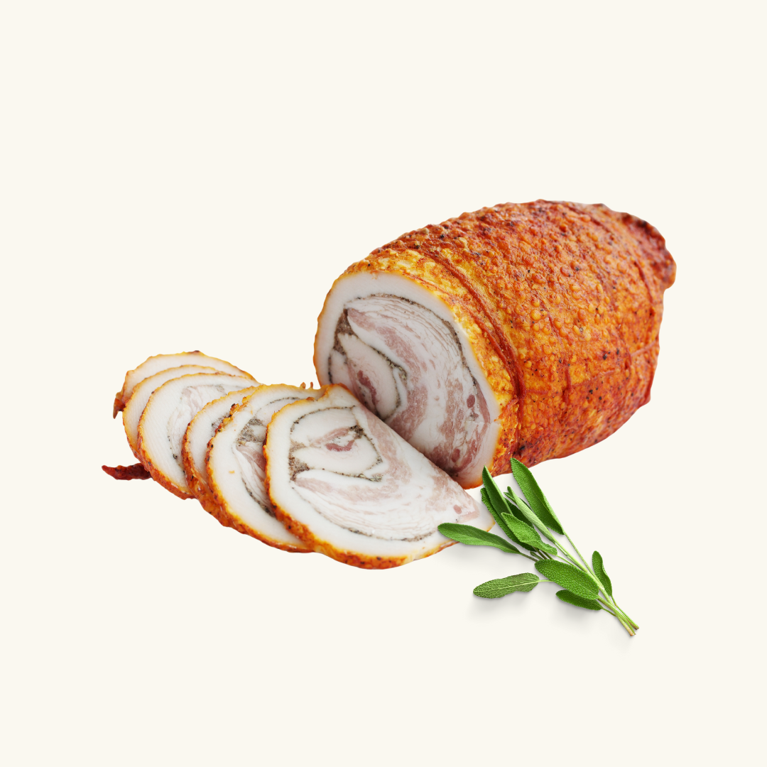 Gooralie free Range Porchetta Roll (Loin & Belly Rolled) - up to 5kg (DEPOSIT ONLY)