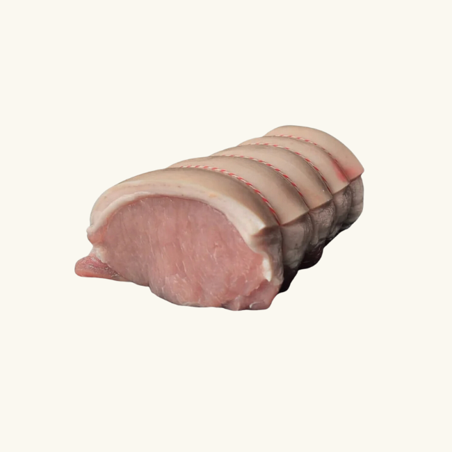 Australian Boneless Pork Loin Roast - Certified Free Range Gooralie - Skin on & Scored -  Chilled and vacuum packed