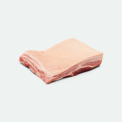 Australian fresh pork belly, chilled, free range, boneless.