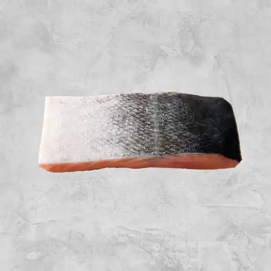 skin on single salmon fillet