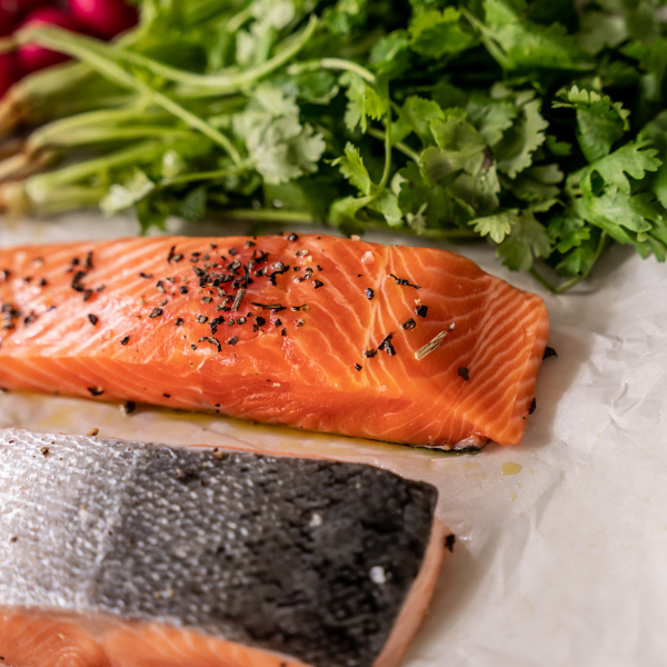 Chilled/Fresh Skin On Single Portion 180g - Akaroa NZ King Salmon (Chinook)