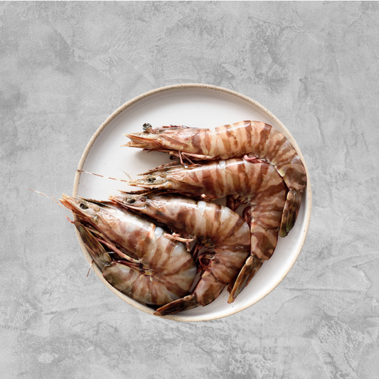 Shark Bay Australian Tiger Prawns (Raw U15) - SNAP FROZEN