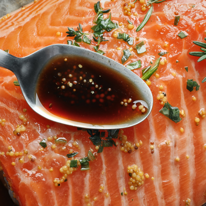 Marinated NZ King Salmon - (ingredients incl soy sauce, garlic, ginger)