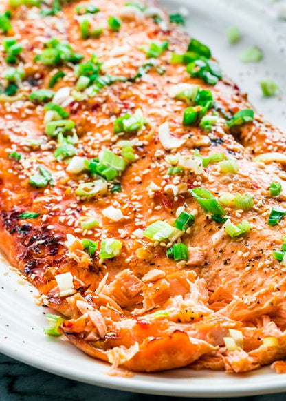 Marinated NZ King Salmon - (ingredients incl soy sauce, garlic, ginger)