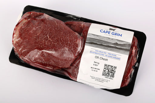 **FROZEN FROM FRESH** Ox Cheek 2Pc 650g+/- (Retail Packed) Cape Grim Grass Fed