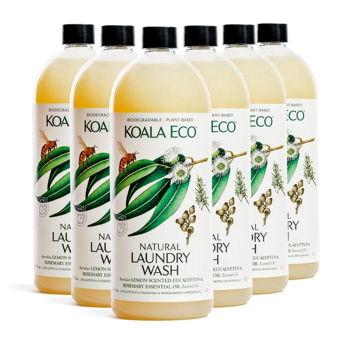 Koala Eco Laundry Bulk Pack (6 bottles) - Lemon Scented Eucalpytus 1ltr