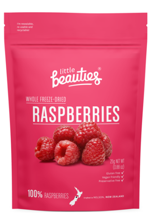 100% Freeze Dried Whole Raspberries 20g - Little Beauties