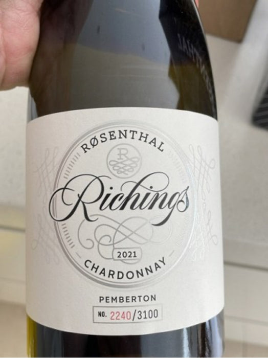 Rosenthal Richings Chardonnay 2021 - WA Australia