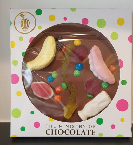 Milk Chocolate Lolly Pizza - Ministry of Chocolate