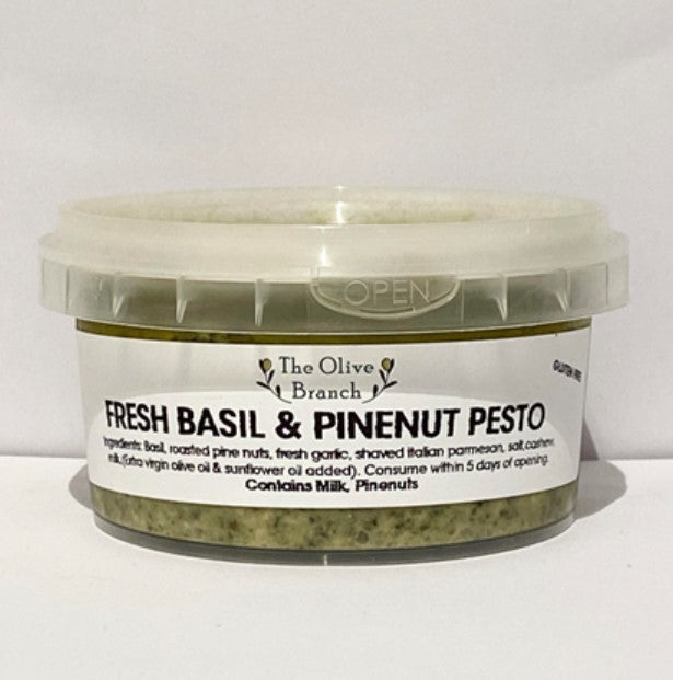 Fresh Basil & Pine Nuts Pesto 200g - The Olive Branch