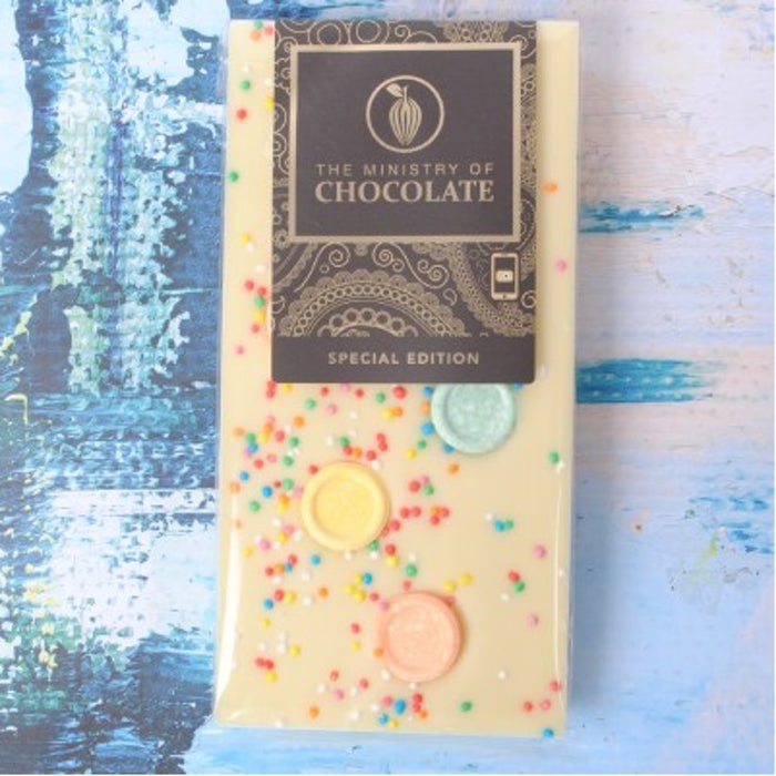 White Fizz Chocolate Bar 100g - Ministry of Chocolate